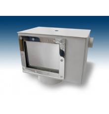 Скиммер АТ 05.13.2 V 25 с регулятором уровня воды (плитка) L=80 мм (универс.) из нержавеющей стали