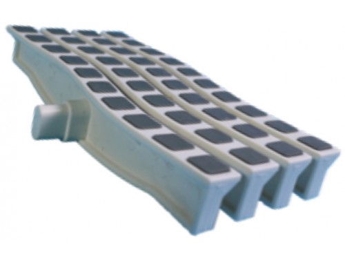 Решетка переливная цветная волна Anti Slip 250 х 26.5 мм серый DE2725W Emaux 88171102