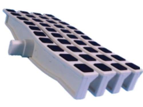 Решетка переливная цветная волна Anti Slip 250 х 26.5 мм черный DE2725W Emaux 88171103
