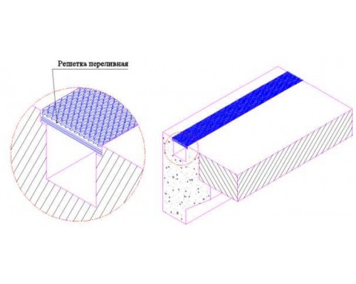 Решетка переливная (Н30 мм 200мм) Emaux DE2620 (Opus) 88170712