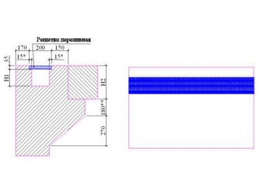 Решетка переливная (Н30 мм 200мм) Emaux DE2620 (Opus) 88170712