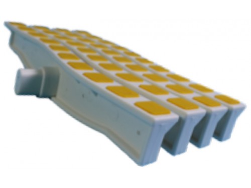 Решетка переливная цветная волна Anti Slip 250 х 26.5 мм желтый DE2725W Emaux 88171107