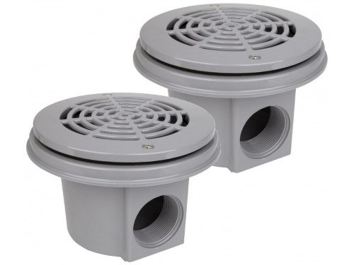 Слив донный Hayward 3253LGPAK2 (компл. 2 шт) (универс., ВР 1 1/2" / ВР 2", 15 м3/ч)