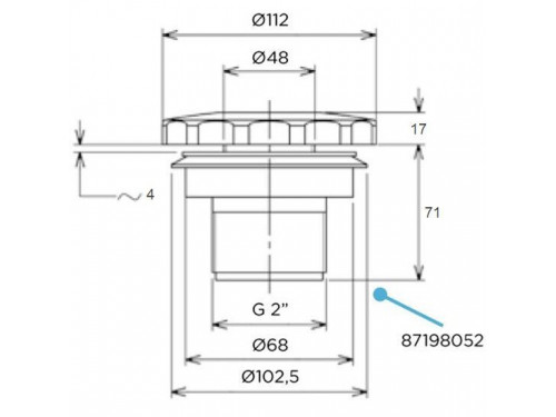 Адаптер (форсунка) для пылесоса Flexinox 87198052 с заглушкой (универс., НР 2"/ ВР 1 1/2")