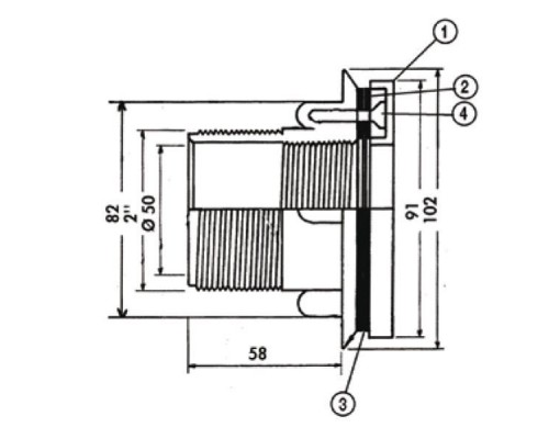 Адаптер (форсунка) для пылесоса Hayward 3331DGR (универс., НР 2" / ВР 1 1/2" / ВР 1 1/2")