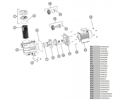 Фильтровальная установка Hayward PowerLine 81072 (D511) (511 мм., 100 кг., 38 мм. / 50 мм., 8 м3/ч, верхнее соед-е)