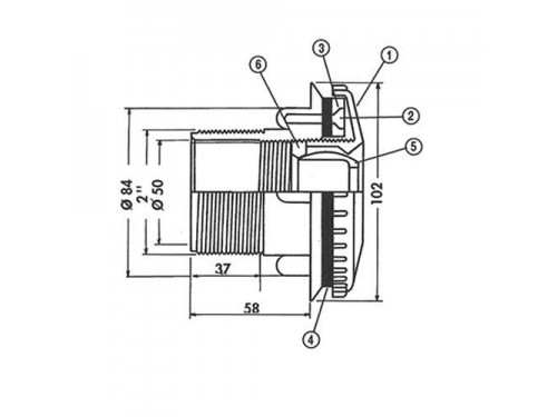 Форсунка возврата Hayward 3315DGR стеновая (универс., 7 м3/ч, 50 мм. / НР 2")