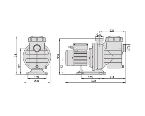 Насос Aquaviva LX SWIM035M (220В, 7 м3/ч, 0.75HP)