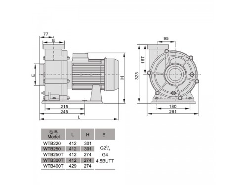 Насос Aquaviva LX WTB400T (380В, 80 м3/ч, 5.5HP)
