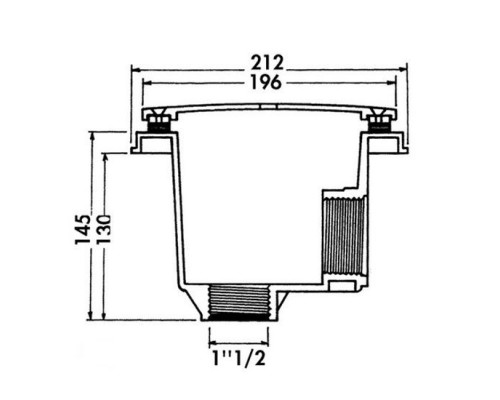 Слив донный Hayward 3252PAK2 (компл. 2 шт) (под плитку, ВР 1 1/2" / ВР 2", 15 м3/ч)