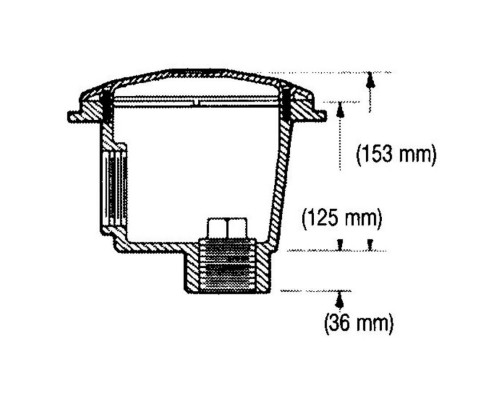 Слив донный Hayward WG1049AVE антивихревой (универс., ВР 1 1/2" / ВР 2", 15 м3/ч)